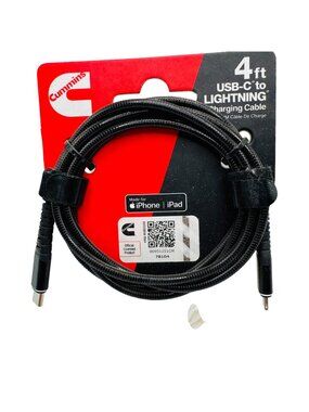 Cummins 4 Ft USB C To Fast Charging Cable Braided Black